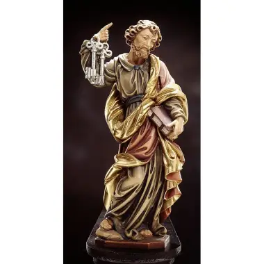 Bois Sculpté 20 Cm St Pierre Couleur