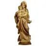 Statue Vierge Marie avec enfant en bois - 20 cm - 2 tons bois