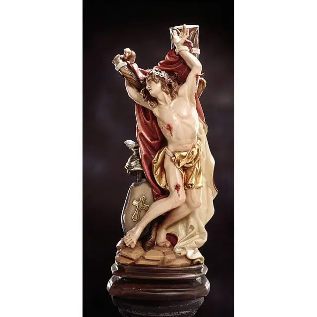 Houtsnijwerk H Sebastiaan 20 Cm Gekleurd