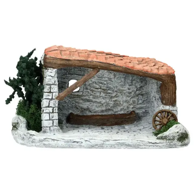 Décor pour santons de provence - Mas/étable - 27 x 16 x H 15 cm