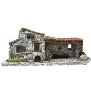 Décor pour santons de provence - mas/étable - 45 x 20 x H 20 cm