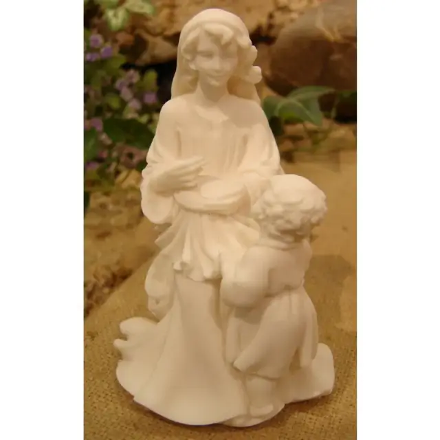 Beeld 15 Cm - Maria met Kind - Wit