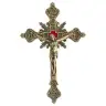 Croix Murale - 30 cm - Métal Doré