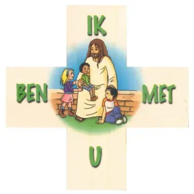 Wall cross Ik ben puts U 12 X 12 cm