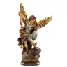 St Michael statue in wood 30 Cm Color