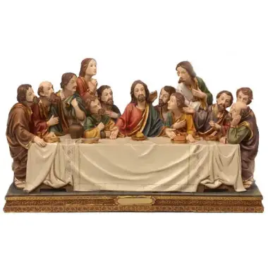 Beeld 38 x 13 cm - Laatste Avondmaal - H 21 cm