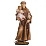 Statue en bois sculpté Saint Antoine 15 cm couleur