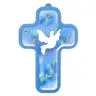 Cross Mural 13 x 9 cm Dove / Blue