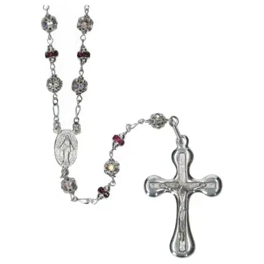 Rozenkrans Zilver + Rhodium Strass/multicolor