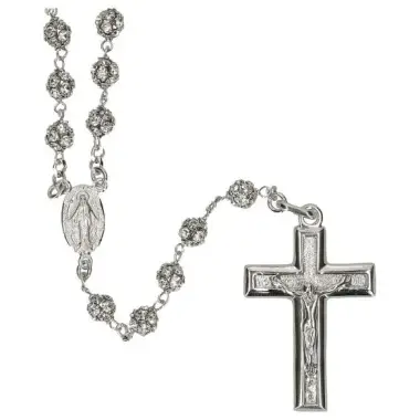 Rozenkrans Zilver + Rhodium Strass