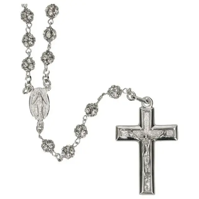 Rozenkrans Zilver + Rhodium Strass