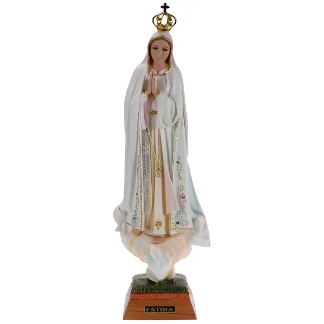 Beeld 28 cm - Fatima - Glazen ogen