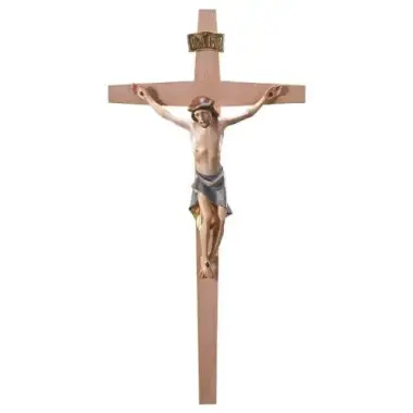 Houtsnijwerk Kruisbeeld 35 cm / Gekleurd