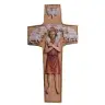 Houtsnijwerk Kruisbeeld 16 Cm Paus Franciscus Gekleurd