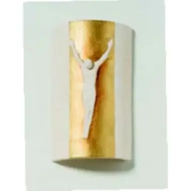 Cross Mural 17.5 Cm Ceramic / Golden