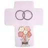 Cross Ceramic 12 X 10 Cm Rose