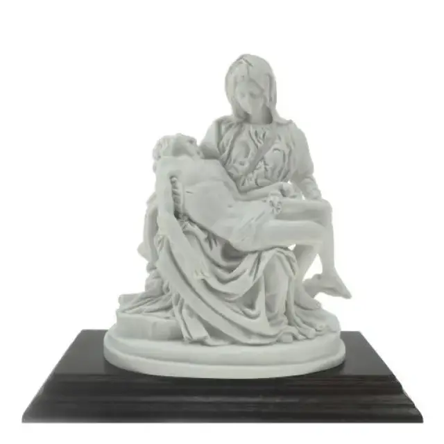 Beeld 15 cm - Pieta / Basis Hout