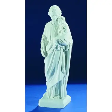 St. Joseph 31 cm white marble powder
