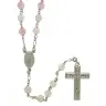 Rozenkrans Zilver + Rhodium Roze Kwarts 6 mm