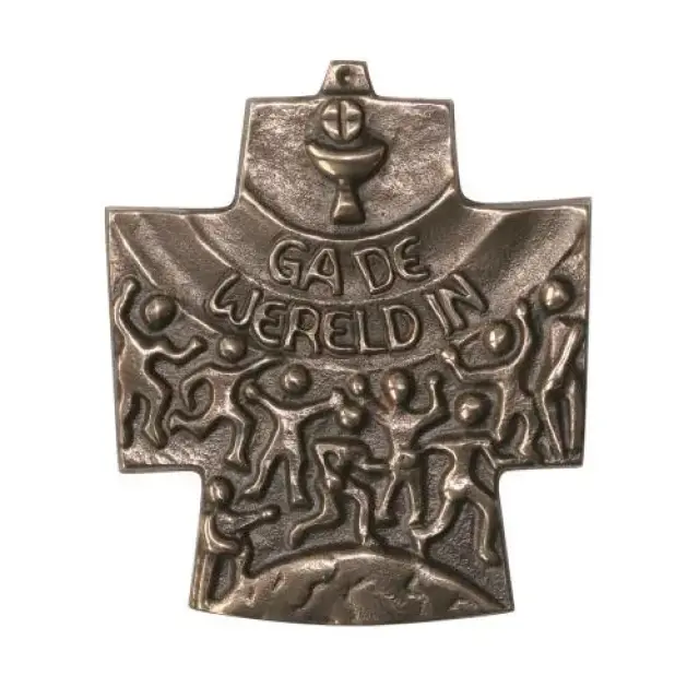 Cross Bronze Wall 10 Cm De Wereld In Ga