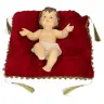 Kindje Jezus 28 x 19 cm + rood kussen 30x30 cm