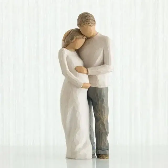 Statuette Willow Tree : Couple Attendant Bébé 21.5 Cm - Home