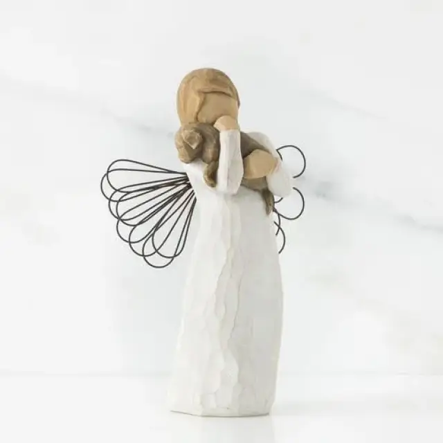 Willow Tree statues : Angel Dog With 13 Cm Angel of Friendship