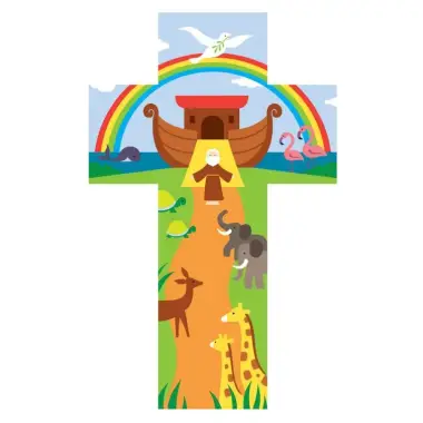 Croix murale Arche de Noé 20 cm
