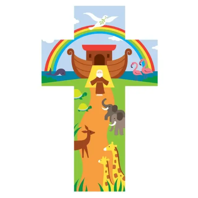Croix murale Arche de Noé 20 cm