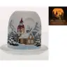 Photophore de Noël blanc + bougie 12 Cm
