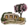 Décor pour santons de Provence Ruches et un arbre 20x12 cm