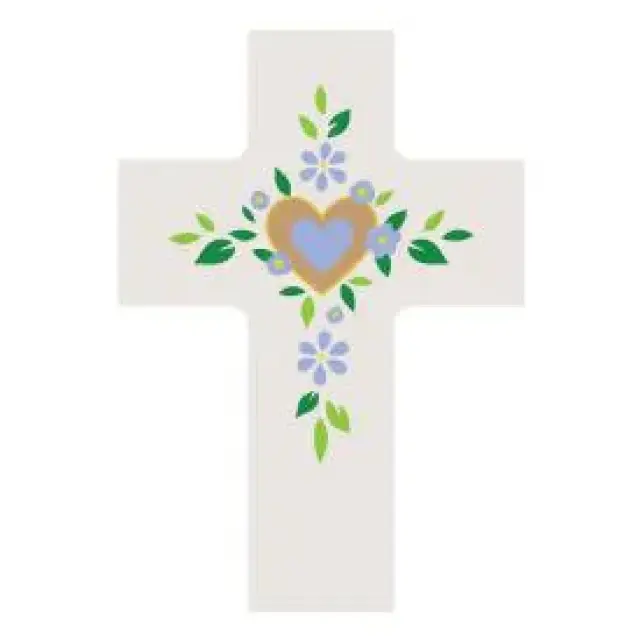 Croix murale blanche "tu remplis mon coeur"