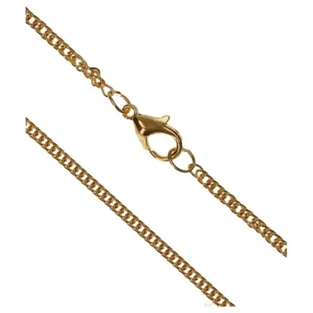 Ketting 60 cm + Karabijnhaak - Met. verguld