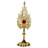 Reliquaire gothique doré H 40 cm