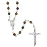 Silver Rosary Tiger Eye 4 mm