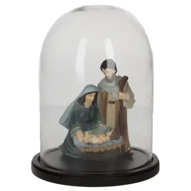 Heilige Familie in een glazen stolp van 20cm
