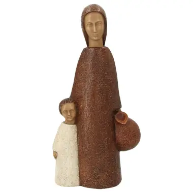 Nazareth 30 Cm- brun avec enfant blanc