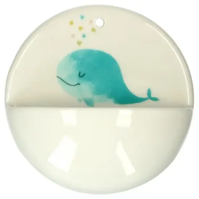 Stoup porcelain 10cm Blue whale