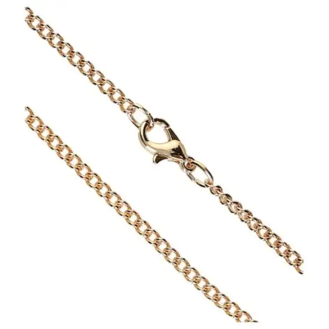 Ketting 60 cm + Karabijnhaak - Met. verguld