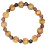 Bracelet sur élastique Rhodonite / Olivier 10 mm