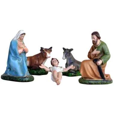 Nativity set of 5 pieces 20 cm in resin