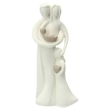 Ste famille 20 cm - résine blanche
