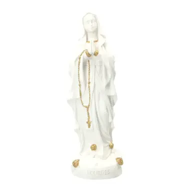 Beeld 30 cm - Alabaster + Goud Lourdes