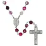 Rozenkrans Zilver + Rhodium Agaat paars 8 mm