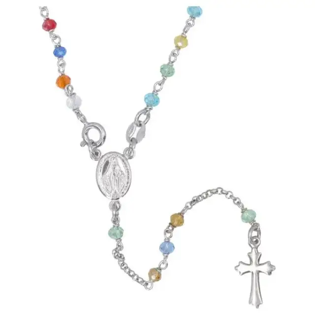 Rosary silver multicolour