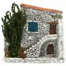 Décor pour santons de Provence - Facade avec escalier - 15 x 6 x H 14 cm