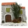 Décor pour santons de Provence - Facade avec porte - 15 x 7 x H 13 cm