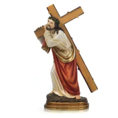 Statue 20 cm - Christ portant sa croix