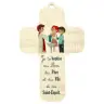 Printed wooden wall cross, 13 x 9 cm – Christening