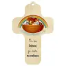 Printed wooden wall cross, 13 x 9 cm – Noah's Ark